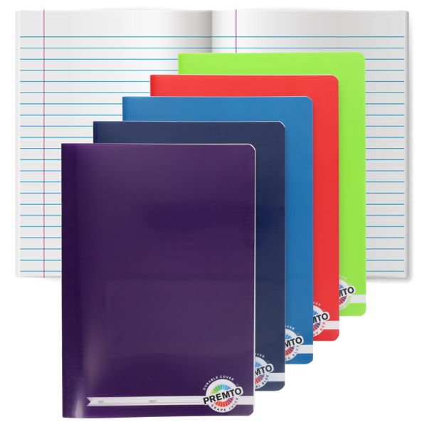 Premto A4 120pg Durable Cover Manuscript Book (5 Pack)