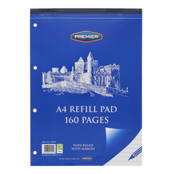 Premier Refill Pad - A4 Top Bound (160 Pages)