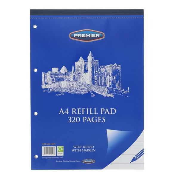 Premier A4 320pg Top Bound Refill Pad
