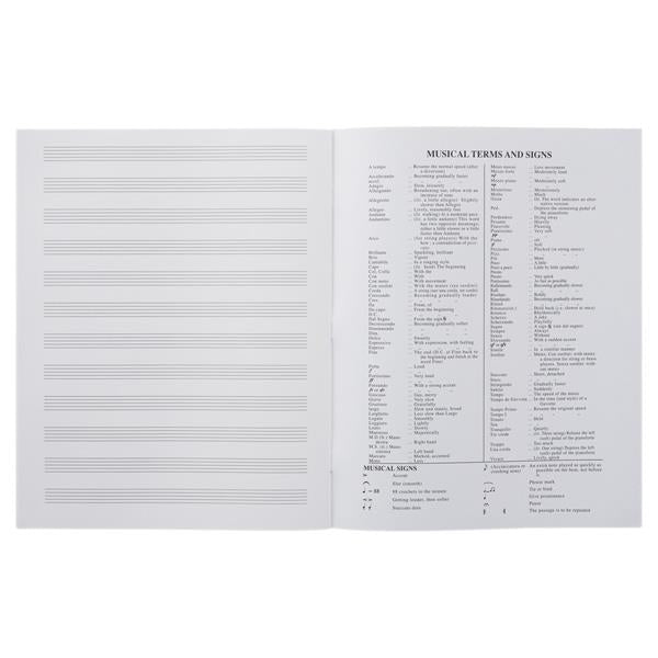 Ormond 12 Stave Music Manuscript Book (24 Pages)