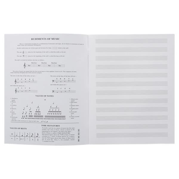 Ormond 12 Stave Music Manuscript Book (24 Pages)