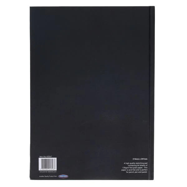 Icon A4 135gsm Hardback Sketch Book (64 Sheet)