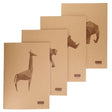 Icon A3 Kraft Sketch Book Animalia - 4 Assorted