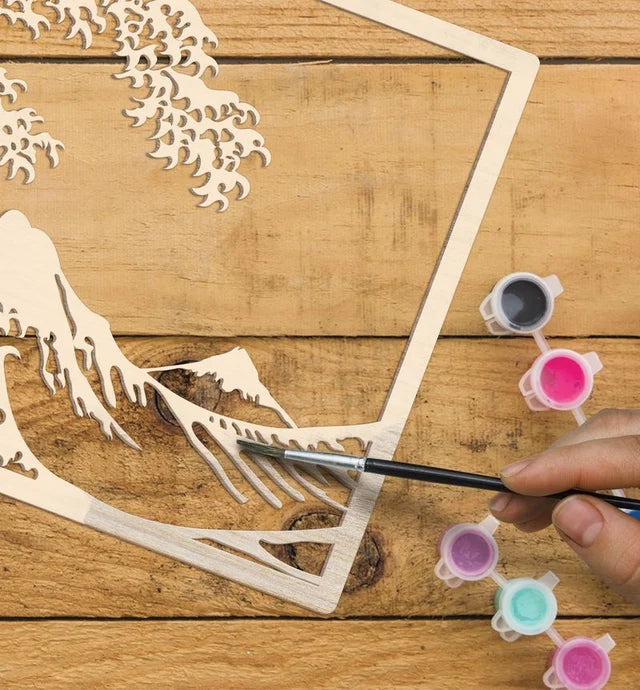 Splat Planet Wood Art Kit - Great Wave
