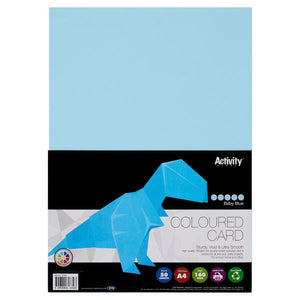 A4 Activity Card 50 Sheets - Baby Blue