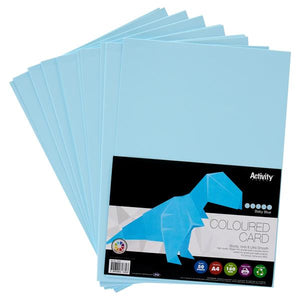 A4 Activity Card 50 Sheets - Baby Blue