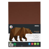 Activity A4 160gsm Card - Chocolate Brown (50 Sheets)