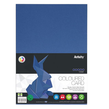 Premier Activity A4 160gsm Card - Cobalt (50 Sheets)