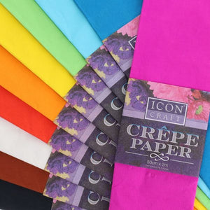 Icon Craft Pack of 10 Assorted Colour Crepe Paper