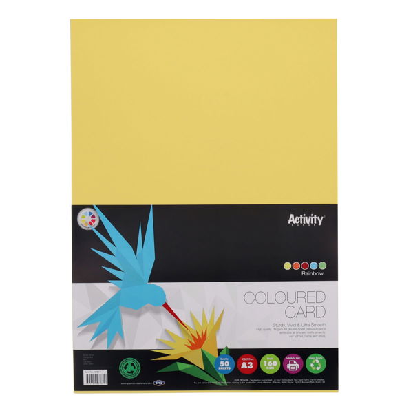 A3 160gsm Card - Rainbow (50 Sheets)