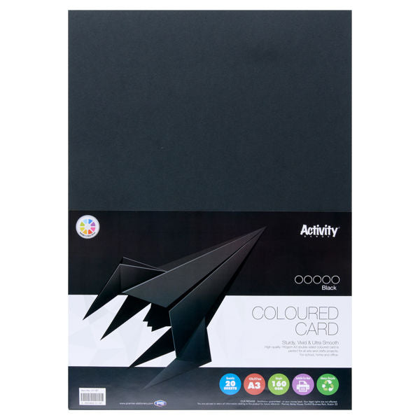 A3 Card 20 Sheets - Black