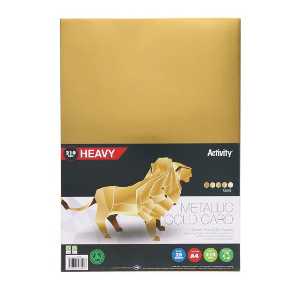 Premier Activity A4 210gsm Card - Gold (25 Sheets)