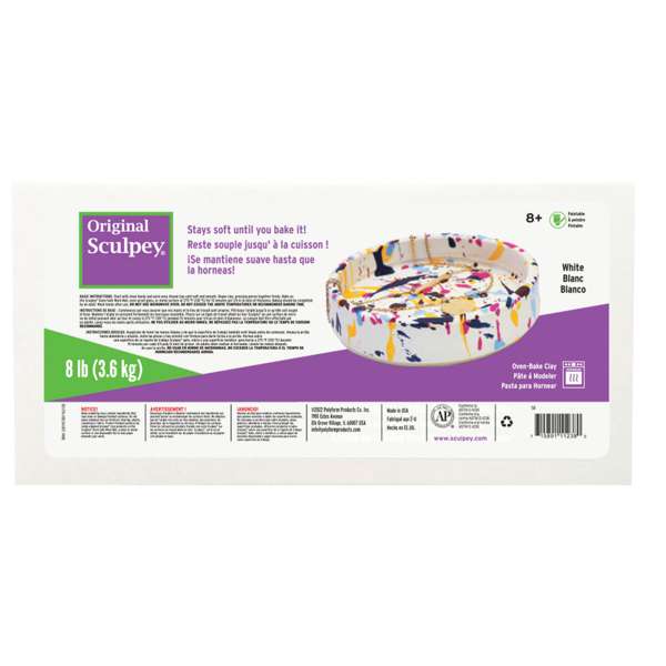 Original Sculpey Clay - White 8lb/ 3.6kg