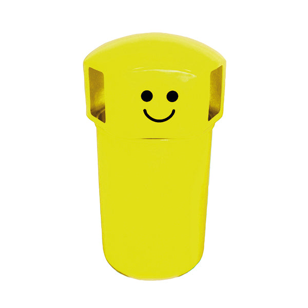 VFM Spacebin Hooded Plastic/Galvinised Liner Face Logo 145L Ylw 394244