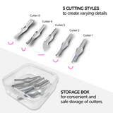 5 Lino Cutters & Handle Set