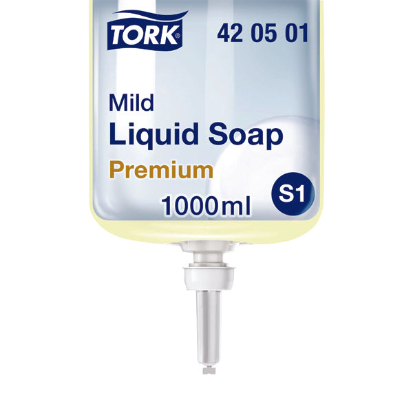 Tork Mild Liquid Hand Soap Refill S1 1 Litre (Pack of 6) 420501