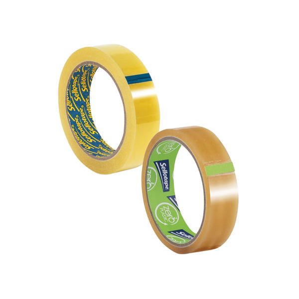 Sellotape Golden Tape 24mmx66m (Pack of 12) FOC Zero Plastic Roll