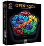 IQ Pentagon 1 Player Logic Game box by Smart Games, featuring a black box with a colorful gem-like pentagon design on the front and side panels.