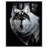 Engraving Art Silver Foil Set - Dragon Wolf