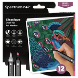 Spectrum Noir Classique Markers - Jewel Tones (12 Pack)