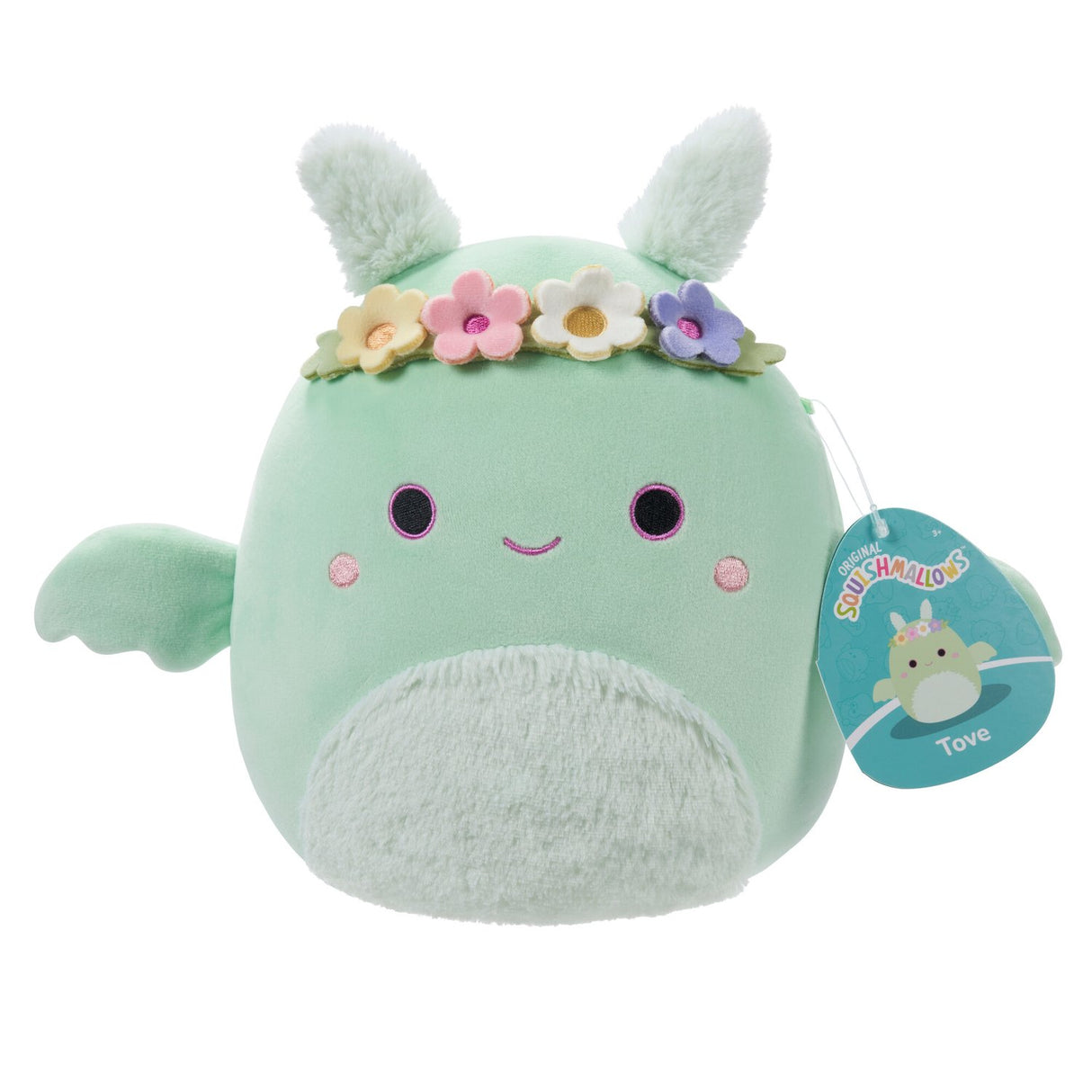 Squishmallows 7.5 Inch - Tove Mint Green Mothman