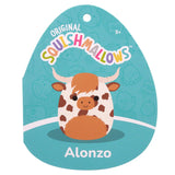 Squishmallows 8 inch - Alonzo the Brown & White Highland Cow