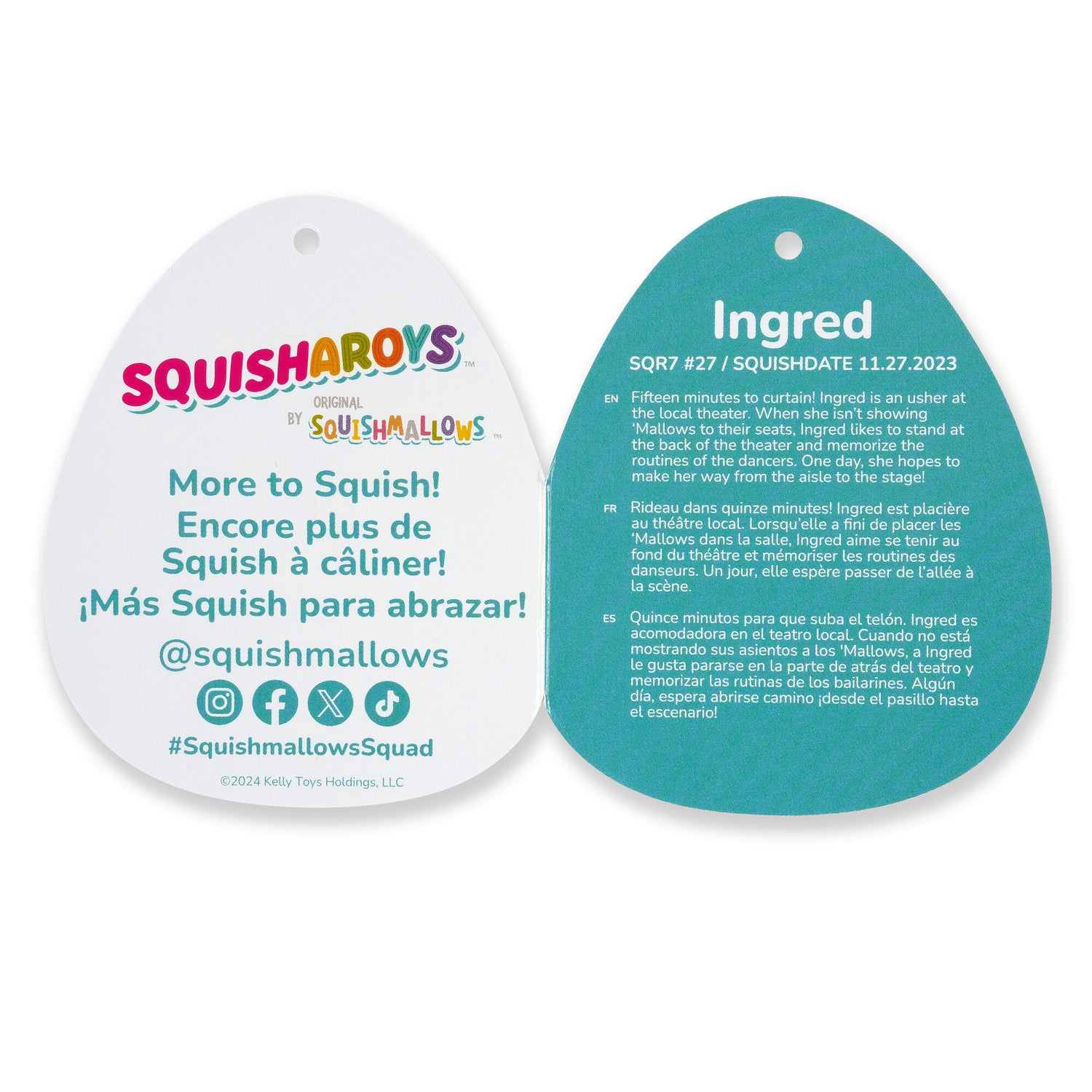 Squishmallows Squisharoys 7.5 Inch - Ingred the Dark Purple Cow