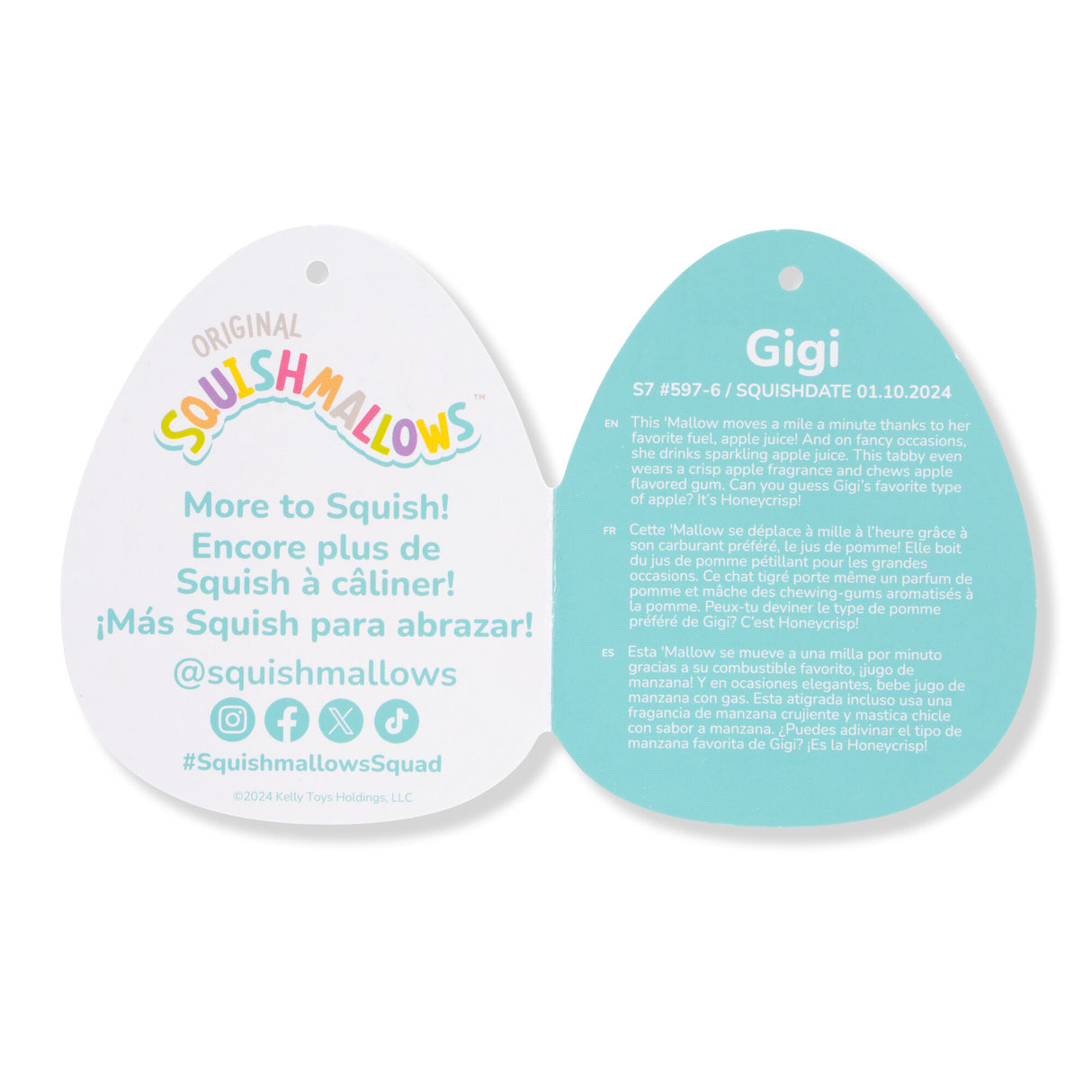 Squishmallows 7.5 Inch - Gigi the Orange Tabby Cat