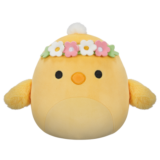 Squishmallows 7.5 Inch Triston Yellow Chick with Flower Crown