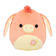 Squishmallows 7.5 Inch Llewyn Peach Donkey with Fuzzy Belly