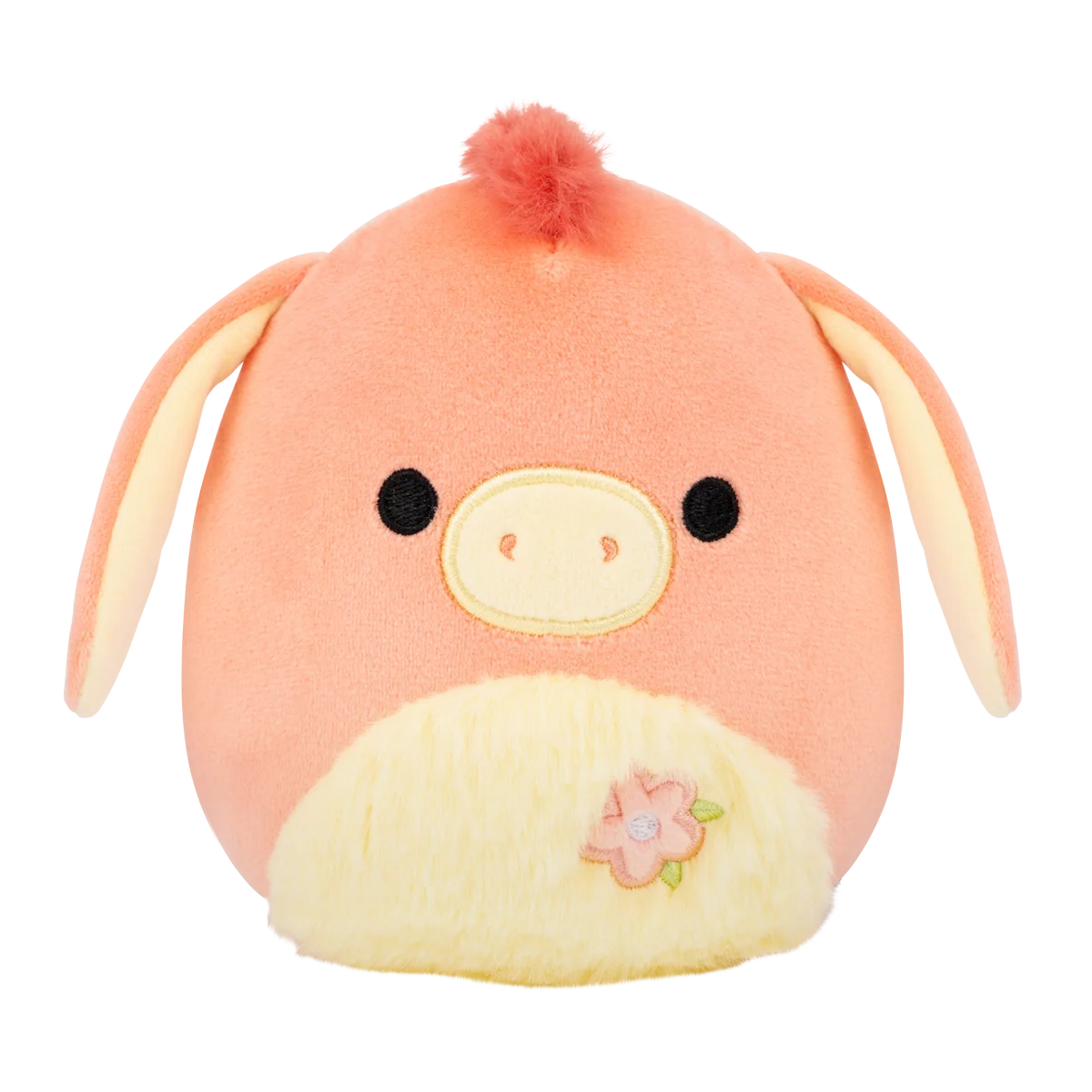 Squishmallows 7.5 Inch Llewyn Peach Donkey with Fuzzy Belly