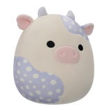 Squishmallows 7.5 Inch Liesel the Cream and Lavender Cow