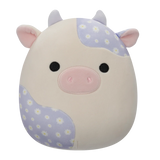 Squishmallows 7.5 Inch Liesel the Cream and Lavender Cow
