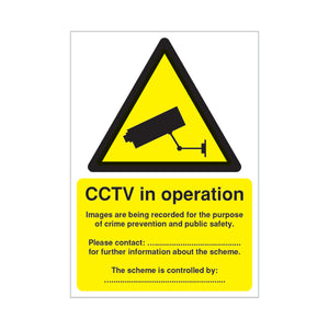 Dpa Compliant Cctv Pvc Sign A5