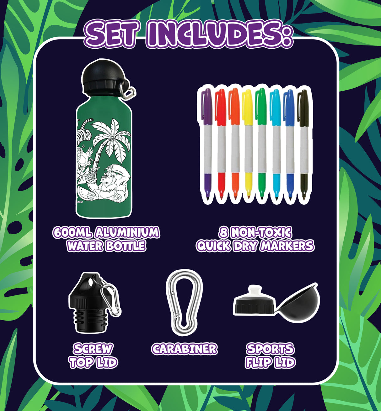 Create Your Own Water Bottle Set - Safari
