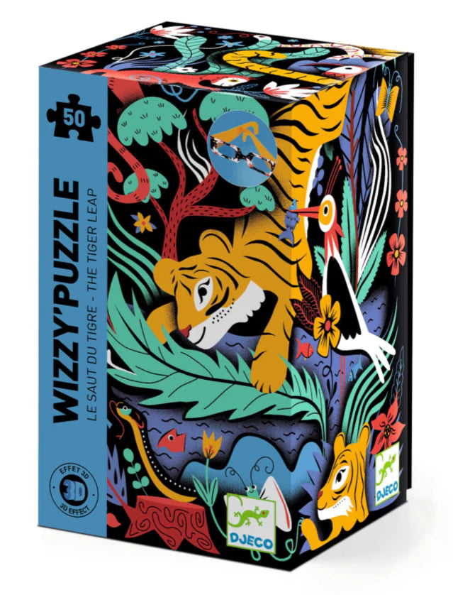 Djeco The Tiger Leap Wizzy Puzzle 50 Pieces