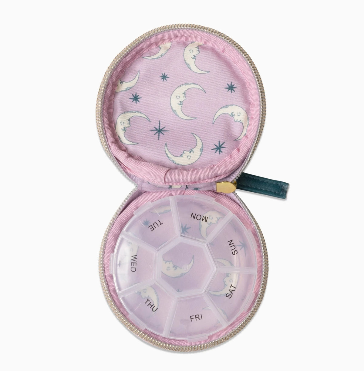 DesignWorks Vegan Leather Pill Case - Teal Moon