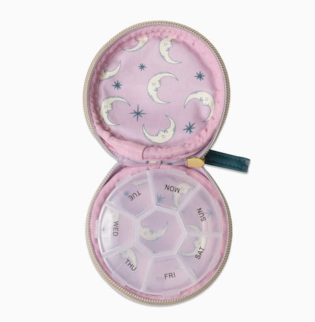 DesignWorks Vegan Leather Pill Case - Teal Moon