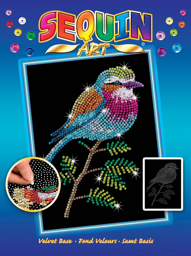 Sequin Art Blue Kit - Lilac Breasted Roller