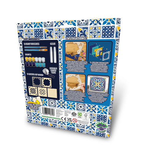 Splat Planet Wood Art Kit - Scilian Tile