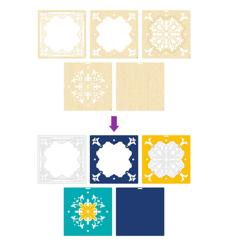 Splat Planet Wood Art Kit - Scilian Tile