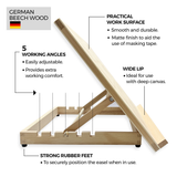 Zieler A3 Wooden Table Top Easel - 5 Adjustable Angles
