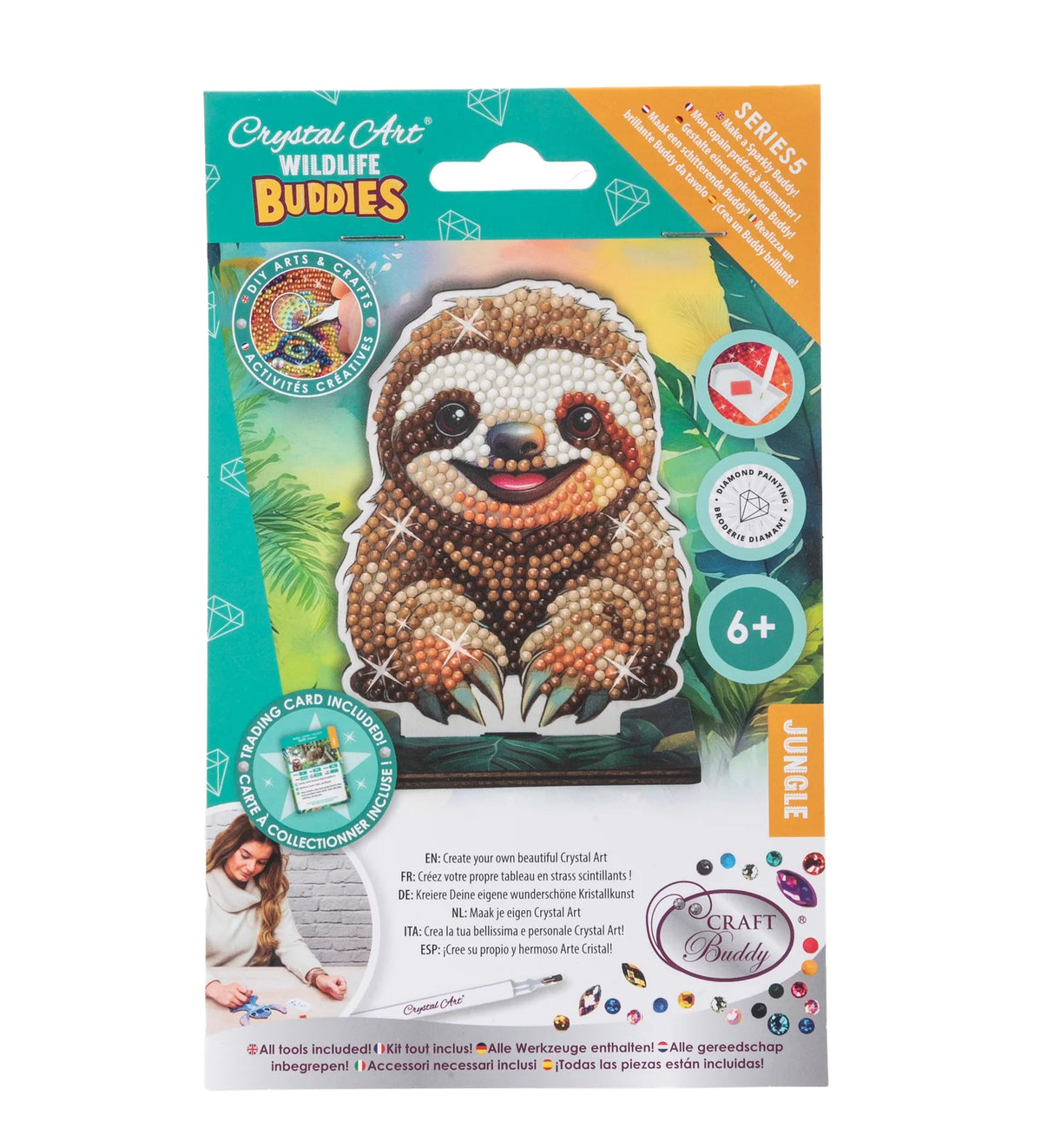 Crystal Art Wildlife Buddies - Sloth