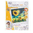 Crystal Art Card Kit packaging with sunflower design and crafting image on a white background