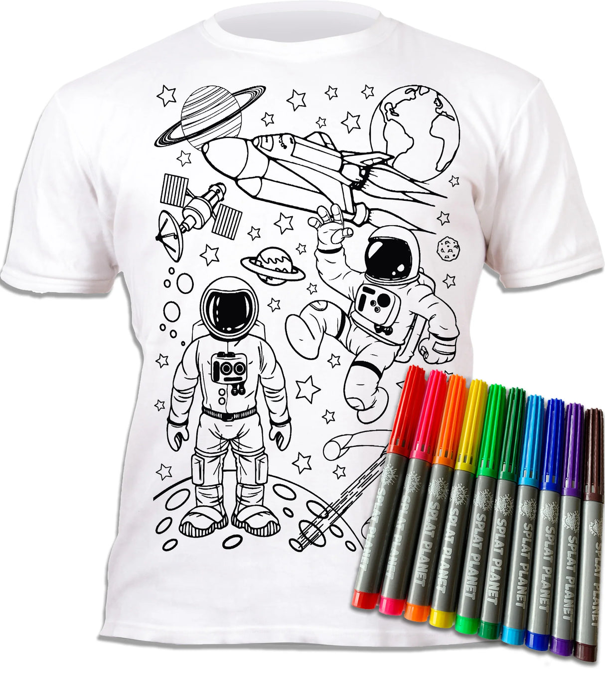 Splat Planet PYO T-Shirt: Space  (Size 7-8 Years)