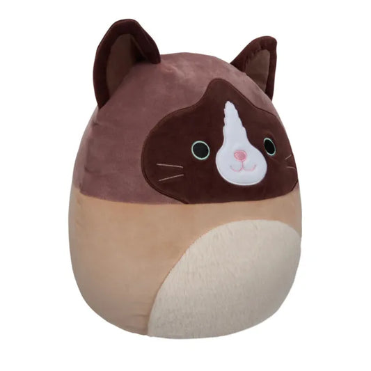 Squishmallow 12 Inch Woodward Brown and Tan Cat