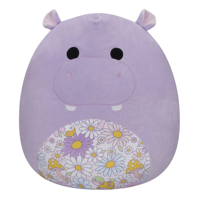 Squishmallows 20 Inch Hanna Purple Hippo Floral Belly