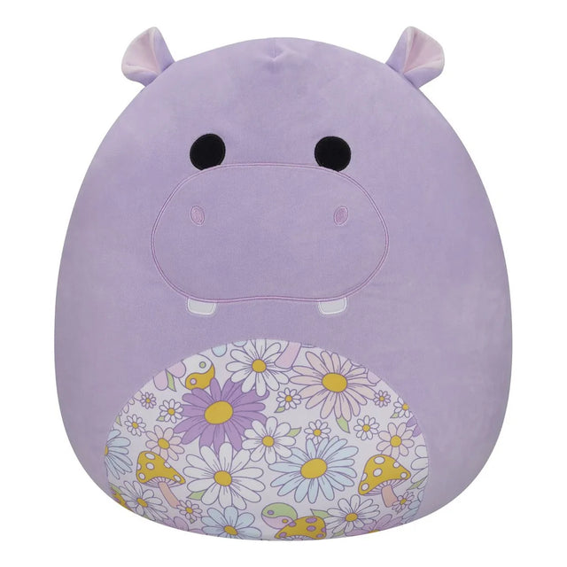 Squishmallows 7.5 Inch - Hanna Purple Hippo with Floral Belly