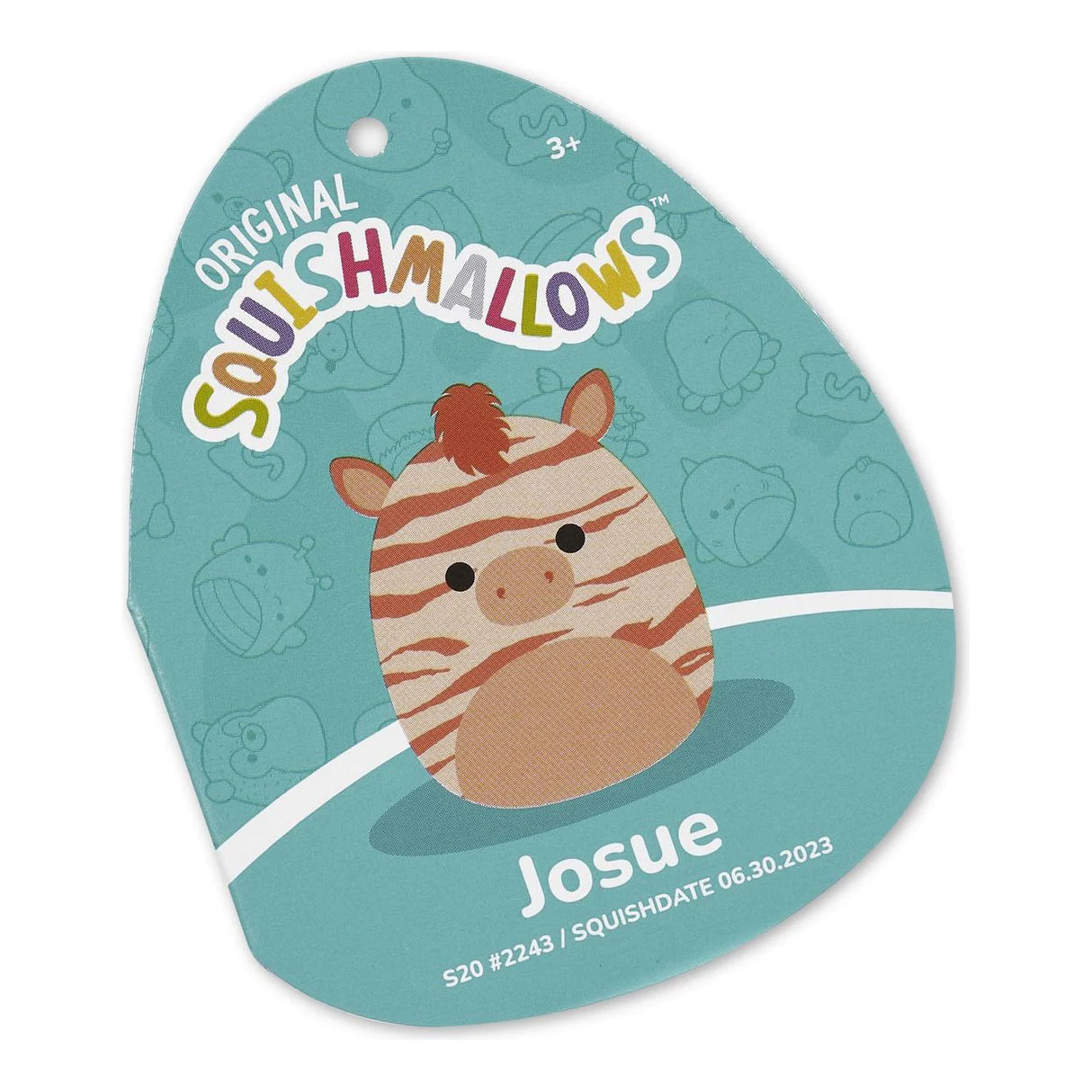 Squishmallow 20 Inch Josue Peach Zebra