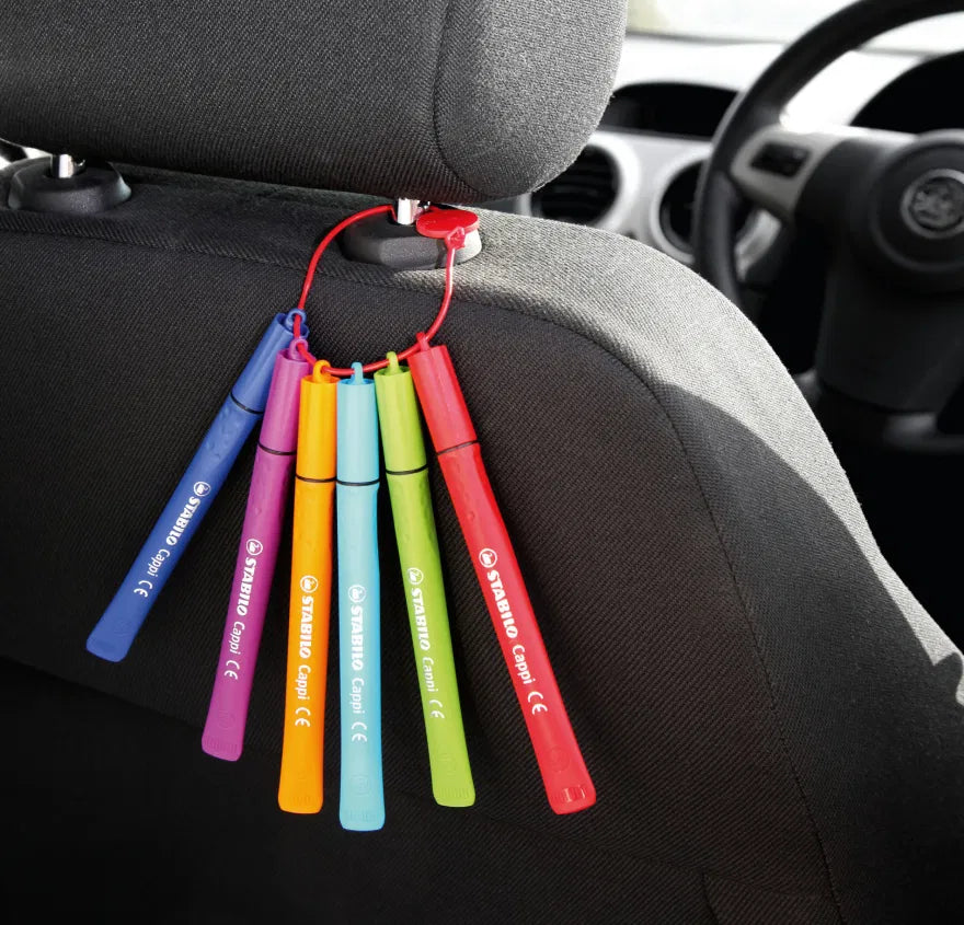 STABILO Cappi Fibre Tip Pens with Cap Ring - Assorted Colours (24 Pack)